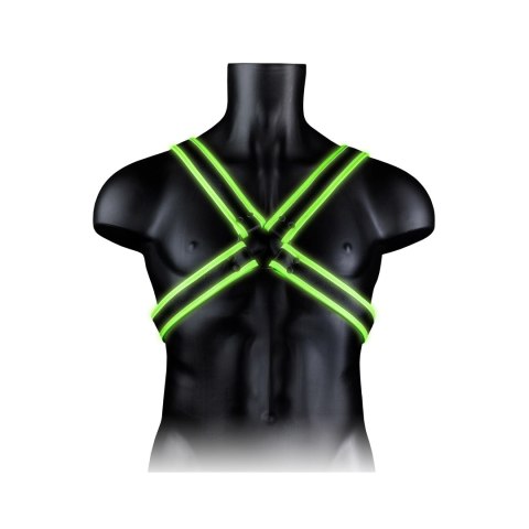 Uprząż do ciała Cross Armor świecąca w ciemności S/M Ouch! by shots Uprząż do ciała Cross Armor świecąca w ciemności S/M Ouch! by shots