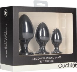 Zestaw zatyczek analnych w kształcie diamentu Ouch! by shots