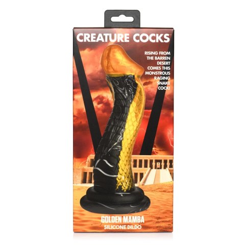 Silikonowe dildo złoty wąż XR Brands Silikonowe dildo złoty wąż XR Brands