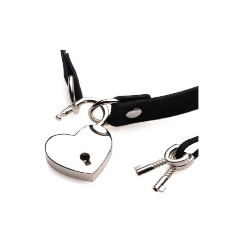 Choker z zamkiem w kształcie serca i kluczem XR Brands Choker z zamkiem w kształcie serca i kluczem XR Brands