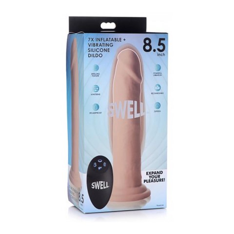 Nadmuchiwane i wibrujące silikonowe dildo - 7 / 18 cm XR Brands Nadmuchiwane i wibrujące silikonowe dildo - 7 / 18 cm XR Brands