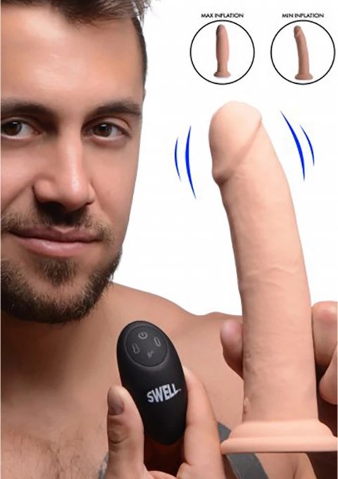 Nadmuchiwane i wibrujące silikonowe dildo - 7 / 18 cm XR Brands Nadmuchiwane i wibrujące silikonowe dildo - 7 / 18 cm XR Brands