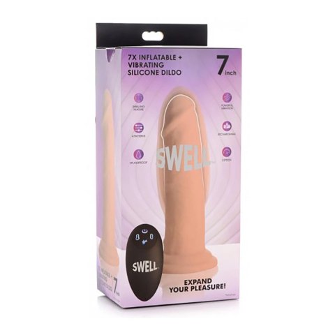 Nadmuchiwane i wibrujące silikonowe dildo - 7 / 18 cm XR Brands Nadmuchiwane i wibrujące silikonowe dildo - 7 / 18 cm XR Brands