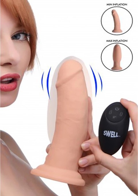 Nadmuchiwane i wibrujące silikonowe dildo - 7 / 18 cm XR Brands Nadmuchiwane i wibrujące silikonowe dildo - 7 / 18 cm XR Brands