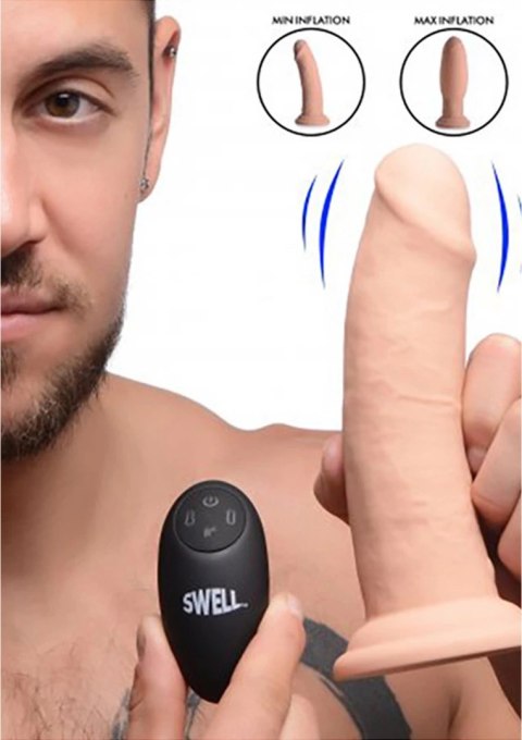 Nadmuchiwane i wibrujące silikonowe dildo - 7 / 18 cm XR Brands Nadmuchiwane i wibrujące silikonowe dildo - 7 / 18 cm XR Brands