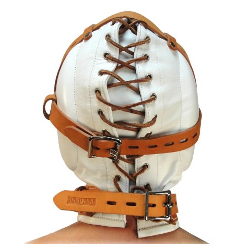 XR Brands - Kaptur skórzany Total - M/L - biały XR Brands - Kaptur skórzany Total - M/L - biały