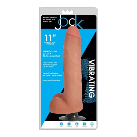 Curve Toys - Wibrujące dildo z jądrami - 28 cm Curve Toys - Wibrujące dildo z jądrami - 28 cm