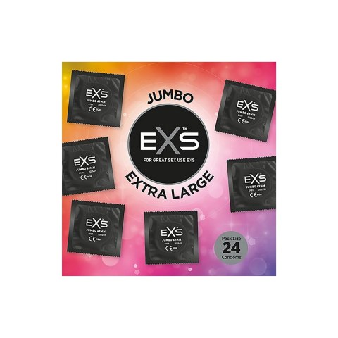 EXS Jumbo Mix 24 sztuki - prezerwatywy o szerokości 69 mm EXS Jumbo Mix 24 sztuki - prezerwatywy o szerokości 69 mm