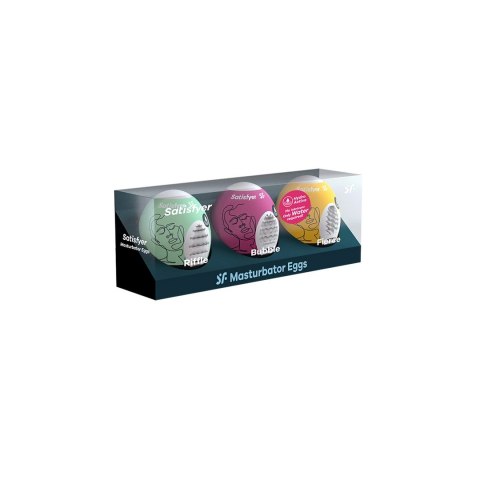 Satisfyer - Masturbator jajeczka 3 szt Riffle, Bubble, Fierce Satisfyer - Masturbator jajeczka 3 szt Riffle, Bubble, Fierce