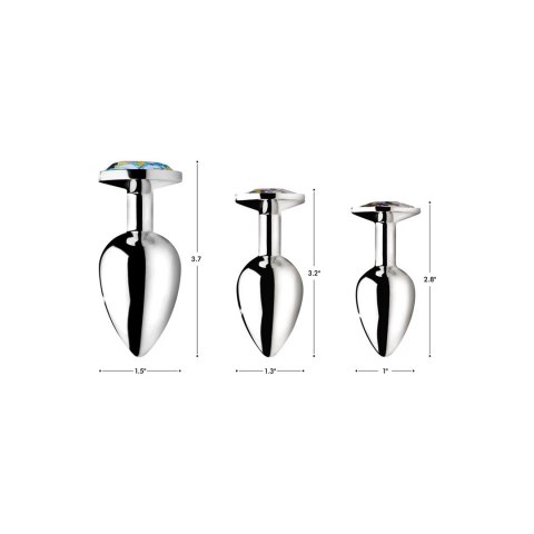 XR Brands - Korek analny z tęczowym diamentem - mały XR Brands - Korek analny z tęczowym diamentem - mały