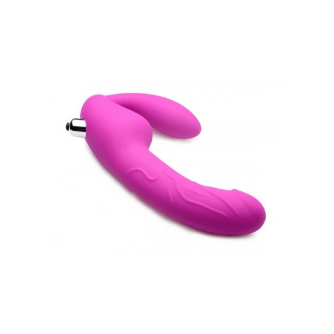 XR Brands - Potrójne, wibrujące, silikonowe dildo bez paska Royal XR Brands - Potrójne, wibrujące, silikonowe dildo bez paska Royal