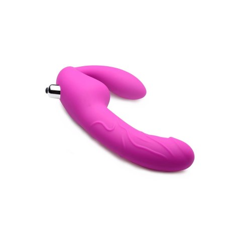 XR Brands - Potrójne, wibrujące, silikonowe dildo bez paska Royal XR Brands - Potrójne, wibrujące, silikonowe dildo bez paska Royal