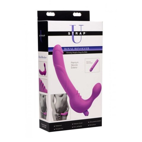 XR Brands - Potrójne, wibrujące, silikonowe dildo bez paska Royal XR Brands - Potrójne, wibrujące, silikonowe dildo bez paska Royal