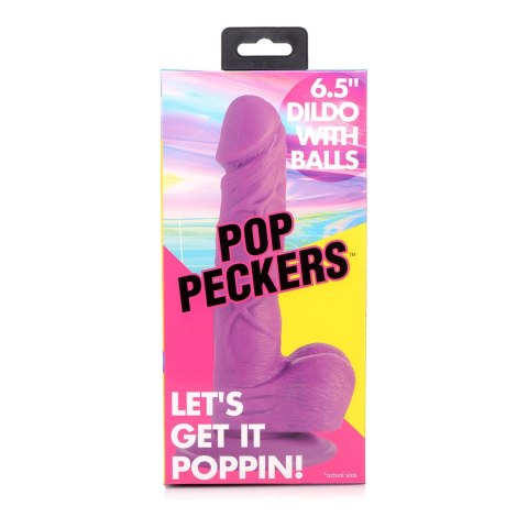 XR Brands - Realistyczne dildo z jądrami POP - 16,5 cm XR Brands - Realistyczne dildo z jądrami POP - 16,5 cm