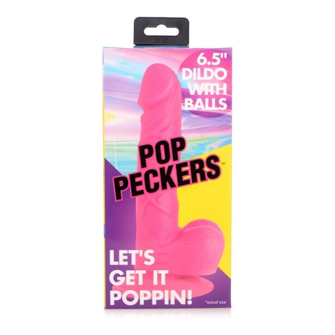 XR Brands - Realistyczne dildo z jądrami POP - 16,5 cm XR Brands - Realistyczne dildo z jądrami POP - 16,5 cm