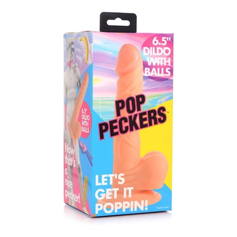 XR Brands - Realistyczne dildo z jądrami POP - 16,5 cm XR Brands - Realistyczne dildo z jądrami POP - 16,5 cm