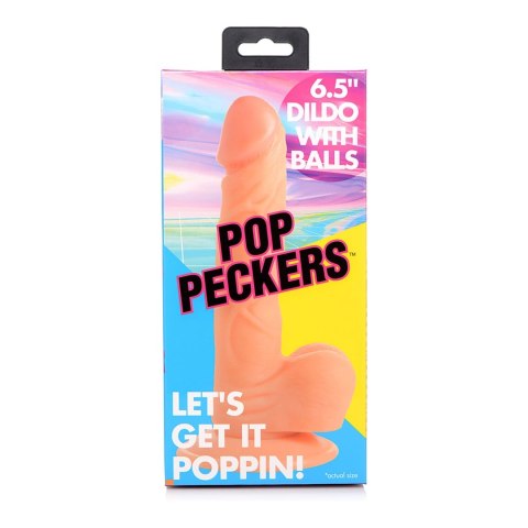 XR Brands - Realistyczne dildo z jądrami POP - 16,5 cm XR Brands - Realistyczne dildo z jądrami POP - 16,5 cm