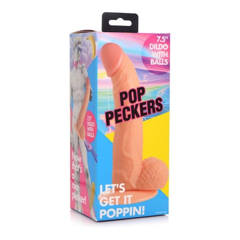 XR Brands - Realistyczne dildo z jądrami POP - 19 cm XR Brands - Realistyczne dildo z jądrami POP - 19 cm