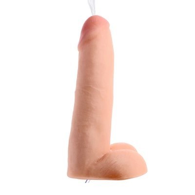 XR Brands - Realistyczne, podwójne dildo tryskające - 20,5 cm XR Brands - Realistyczne, podwójne dildo tryskające - 20,5 cm