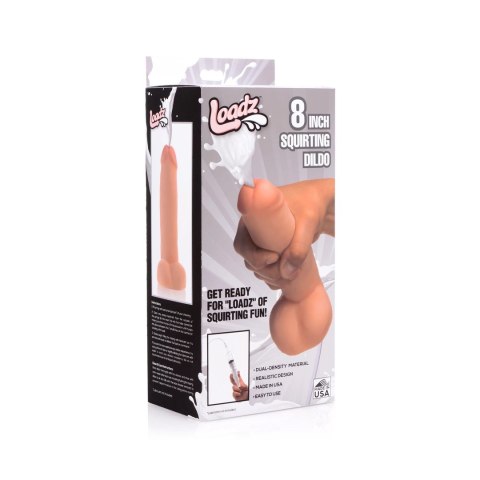 XR Brands - Realistyczne, podwójne dildo tryskające - 20,5 cm XR Brands - Realistyczne, podwójne dildo tryskające - 20,5 cm