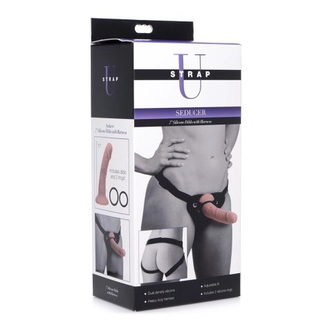 XR Brands - Silikonowe Dildo z Uprzężą - 18 cm XR Brands - Silikonowe Dildo z Uprzężą - 18 cm