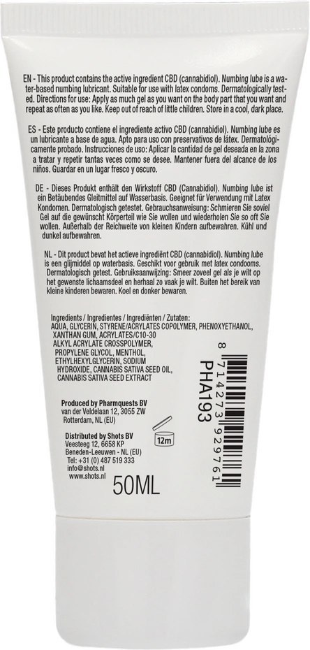 Naturalny lubrykant 50 ml Pharmquests shots Naturalny lubrykant 50 ml Pharmquests shots