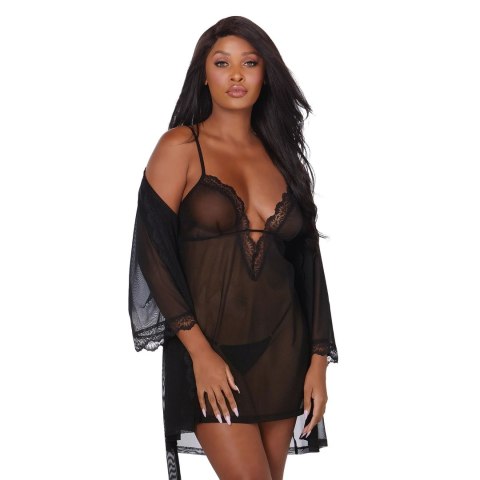 Dreamgirl - Koszulka + szlafrok - Elastyczne - XL Dreamgirl - Koszulka + szlafrok - Elastyczne - XL