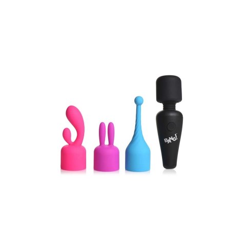 XR Brands - Miniaturowy masażer różdżkowy z 3 końcówkami XR Brands - Miniaturowy masażer różdżkowy z 3 końcówkami