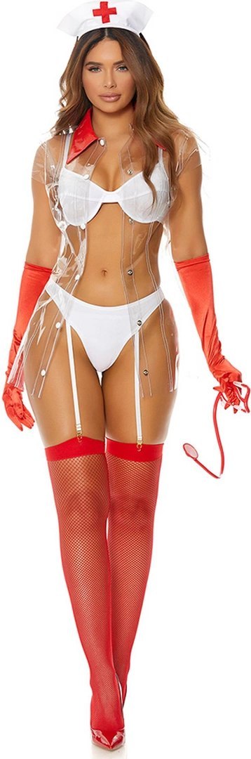 Fiore Hosiery - Strój seksownej pielęgniarki L/XL Fiore Hosiery - Strój seksownej pielęgniarki L/XL