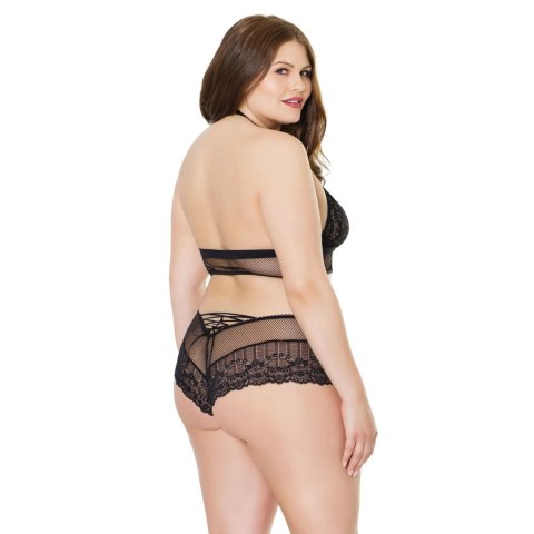 Coquette - Top z siateczki typu halter i spodenki typu booty - plus size Coquette - Top z siateczki typu halter i spodenki typu booty - plus size