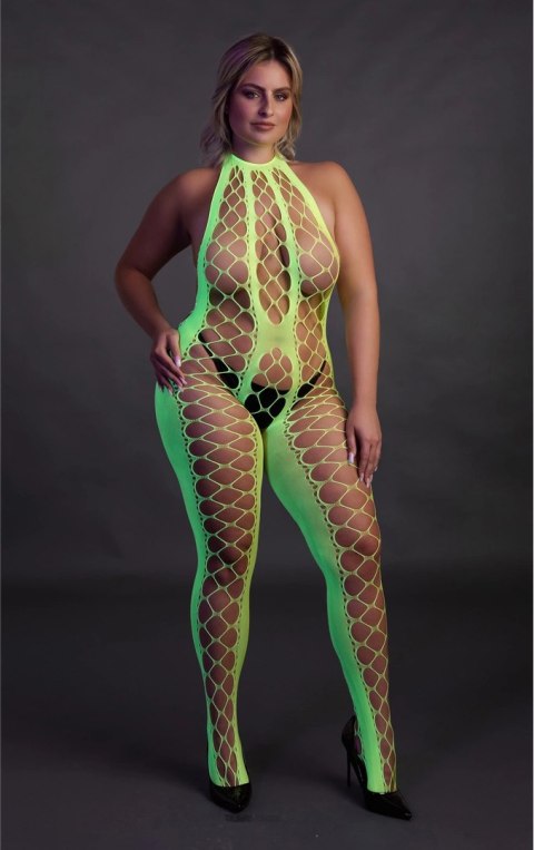 Bodystocking z dekoltem w szpic XL/XXXXL Ouch! by shots Bodystocking z dekoltem w szpic XL/XXXXL Ouch! by shots