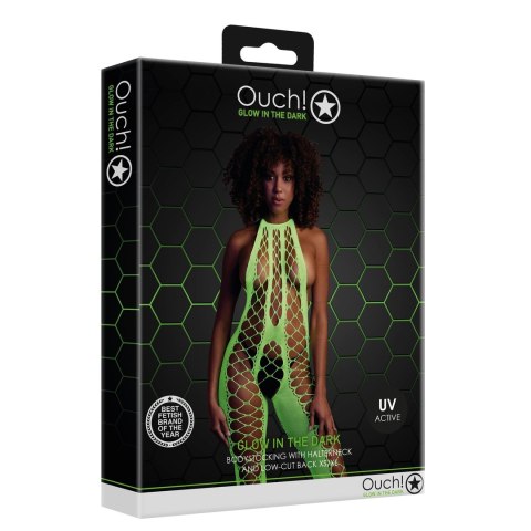 Bodystocking z dekoltem w szpic XS/L Ouch! by shots Bodystocking z dekoltem w szpic XS/L Ouch! by shots