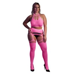 Dwuczęściowe body z krótkim topem i pończochami XL/XXXXL Ouch! by shots