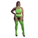 Dwuczęściowe body z krótkim topem i pończochami XL/XXXXL Ouch! by shots