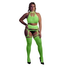 Dwuczęściowe body z krótkim topem i pończochami XL/XXXXL Ouch! by shots