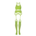 Dwuczęściowe body z krótkim topem i pończochami XL/XXXXL Ouch! by shots