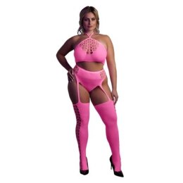 Dwuczęściowe body z krótkim topem i pończochami XL/XXXXL Ouch! by shots