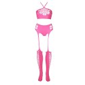 Dwuczęściowe body z krótkim topem i pończochami XL/XXXXL Ouch! by shots
