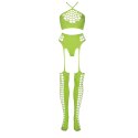 Dwuczęściowe body z krótkim topem i pończochami XL/XXXXL Ouch! by shots