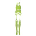 Dwuczęściowe body z krótkim topem i pończochami XS/L Ouch! by shots