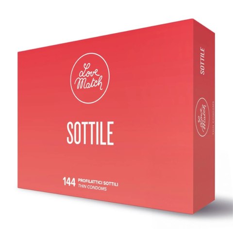 Love Match - Cienkie prezerwatywy Sottile - 144 szt Love Match - Cienkie prezerwatywy Sottile - 144 szt