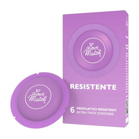 Love Match - Prezerwatywy mocne Resistente 6 sztuk Love Match - Prezerwatywy mocne Resistente 6 sztuk