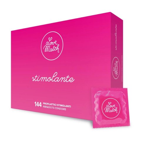 Love Match - Prezerwatywy żeberkowe i kropkowe - 144 szt Love Match - Prezerwatywy żeberkowe i kropkowe - 144 szt