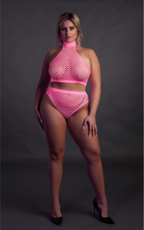 Zestaw top ze stójką i majtki z wysokim stanem XL/XXXXL Ouch! by shots Zestaw top ze stójką i majtki z wysokim stanem XL/XXXXL Ouch! by shots