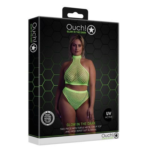 Zestaw top ze stójką i majtki z wysokim stanem XL/XXXXL Ouch! by shots Zestaw top ze stójką i majtki z wysokim stanem XL/XXXXL Ouch! by shots