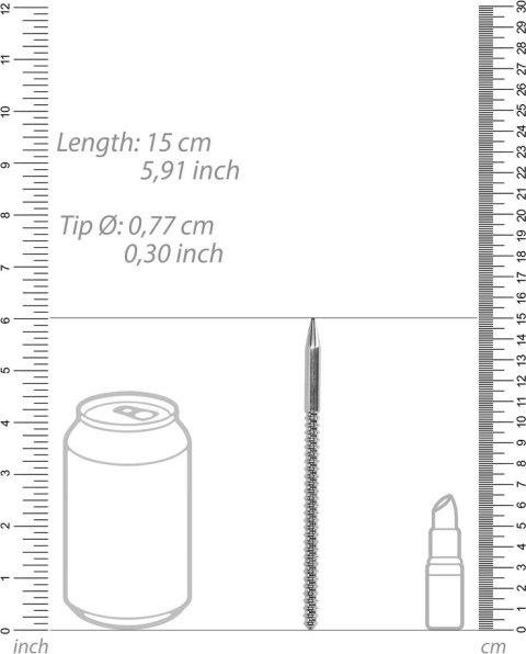 Cewka ze stali nierdzewnej prążkowana 8mm Ouch! by shots Cewka ze stali nierdzewnej prążkowana 8mm Ouch! by shots