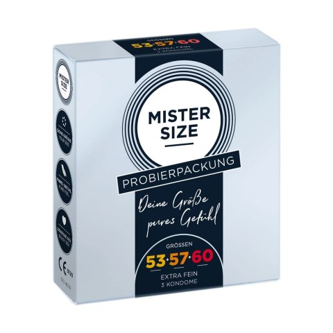 Mister Size - Pure Feel prezerwatywy 53, 57, 60 mm - 3 sztuki Mister Size - Pure Feel prezerwatywy 53, 57, 60 mm - 3 sztuki