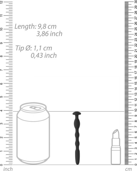 Silikonowa cewka moczowa prążkowana 11mm Ouch! by shots Silikonowa cewka moczowa prążkowana 11mm Ouch! by shots