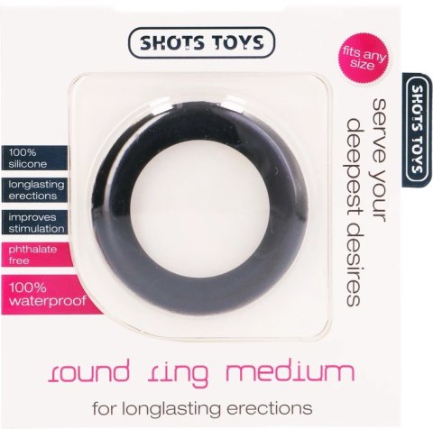 Shots Toys - Pierścień erekcyjny okrągły średni Shots Toys - Pierścień erekcyjny okrągły średni