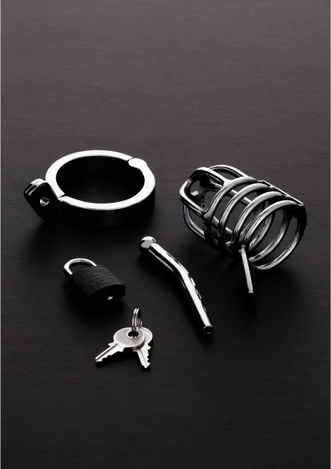 Steel - Klatka cnoty - w zestawie kłódka+klucz 45 mm Steel - Klatka cnoty - w zestawie kłódka+klucz 45 mm